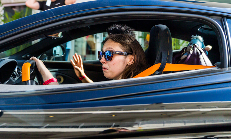 Me testing out one of the 570GTs and making a solid “not bad” face.